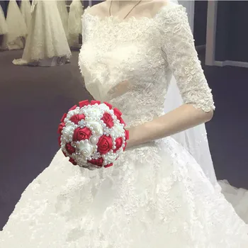 

Free Shipping Wedding Flowers Bridal Bouquets Romantic Wedding Bouquets Crystal Bridal Wedding Bouquet