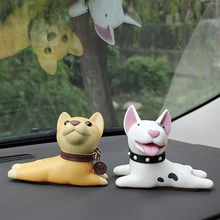 Car Ornament Cartoon Cute Shiba Inu Dog Toy Cartoon Auto Interior Dashboard Decoration Doll Accessory Car-styling Children Gift