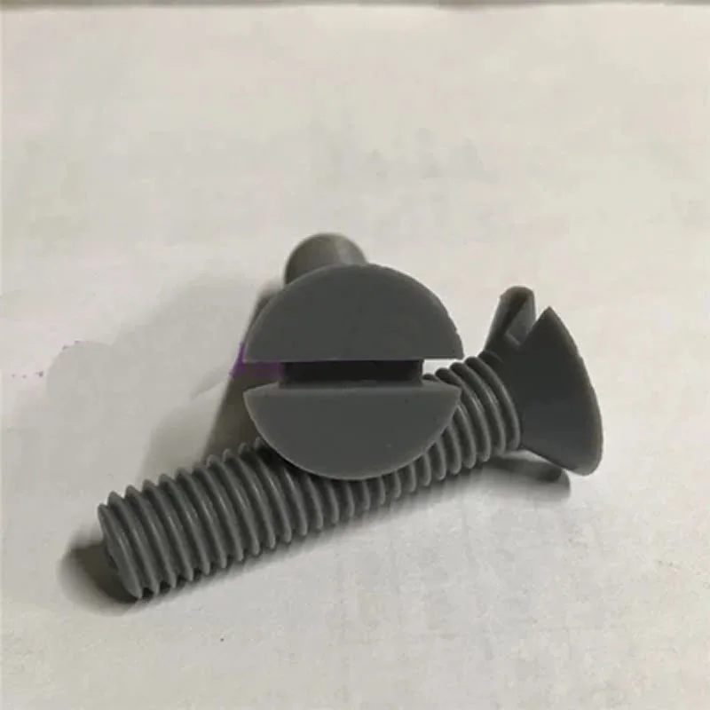 20pcs M6 PVC Acid and alkali resistant insulation Slotting Word of sinking head flat heads screw Plastic bolt 10mm-30mm Length |
