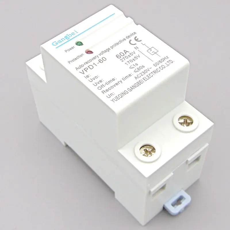 VPD1 60A 230V Din rail автоматическое восстановление подключения под напряжением и