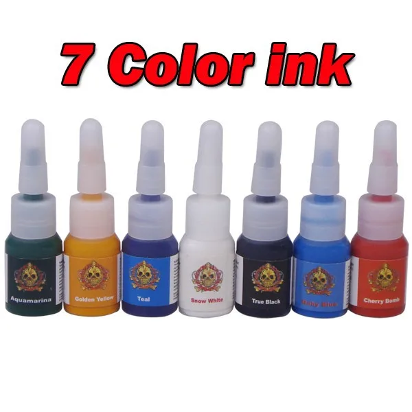Máquina de Tatuagem Equipamentos de Tatuagem Starter Armas Tatuagem Maquiagem Permanente Profissional China Kit 7 Beleza e saúde