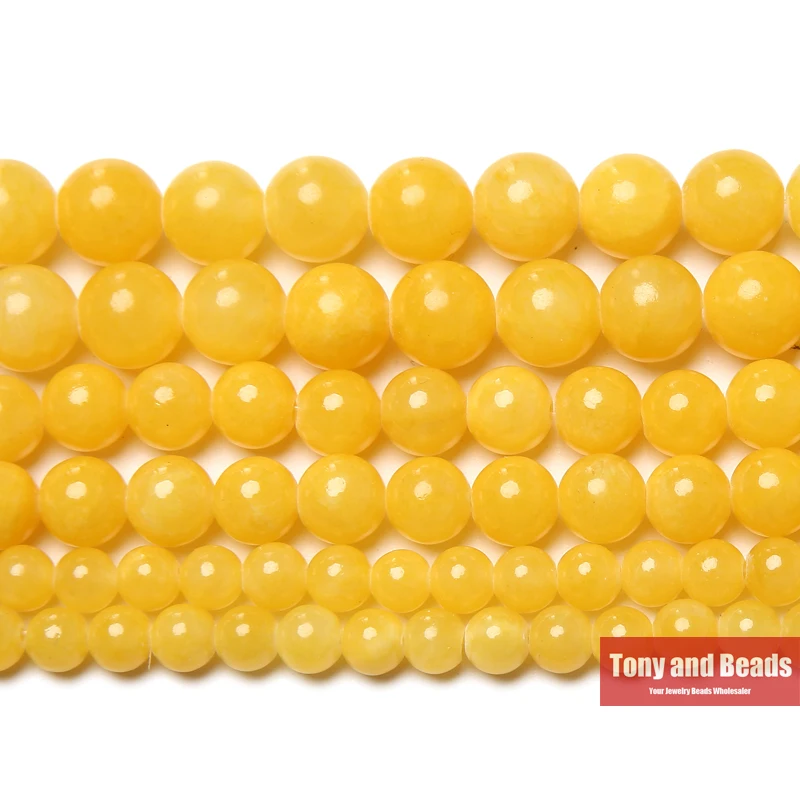 

New Arrival Yellow Persian Jade Gem Beads 15" Strand 6 8 10mm Pick Size For Jewelry Making
