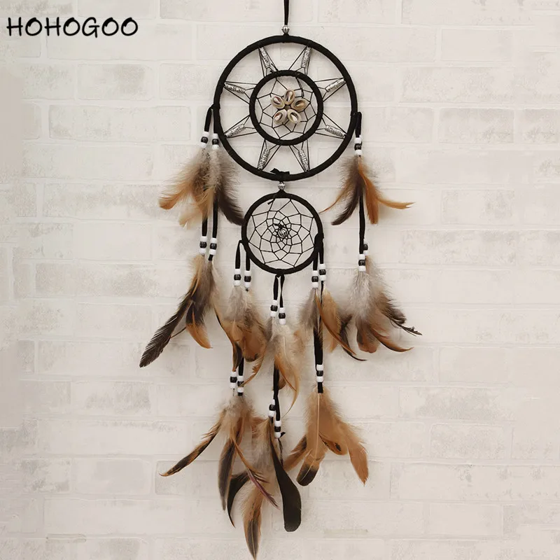 HOHOGOO 1pc Indian Style Dream Catcher Feather Crafts Wall Hanging Car Home Decoration Wedding Birthday Party Gift | Дом и сад