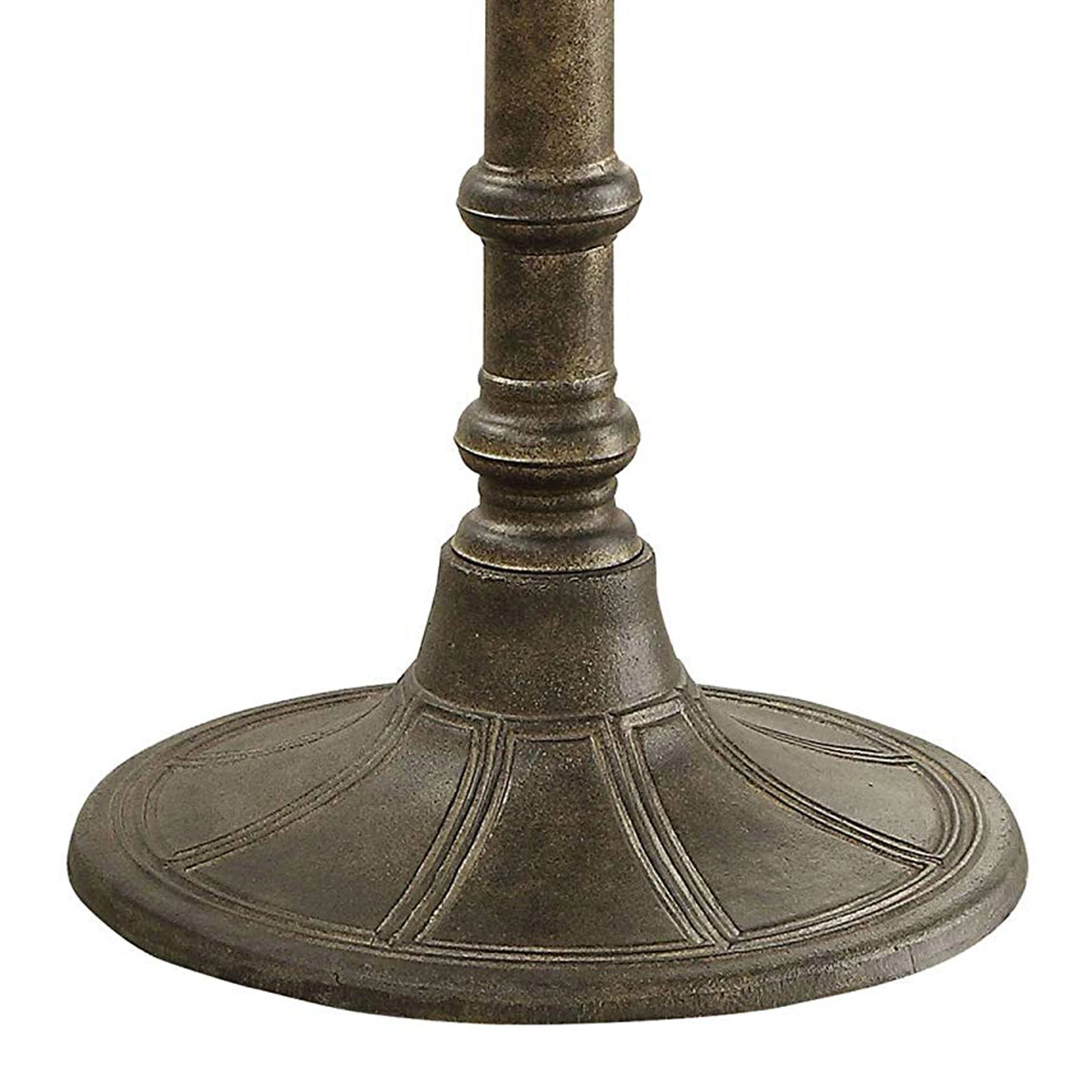 Round Transitional Metal Bistro Dining Table, Bronze (3)