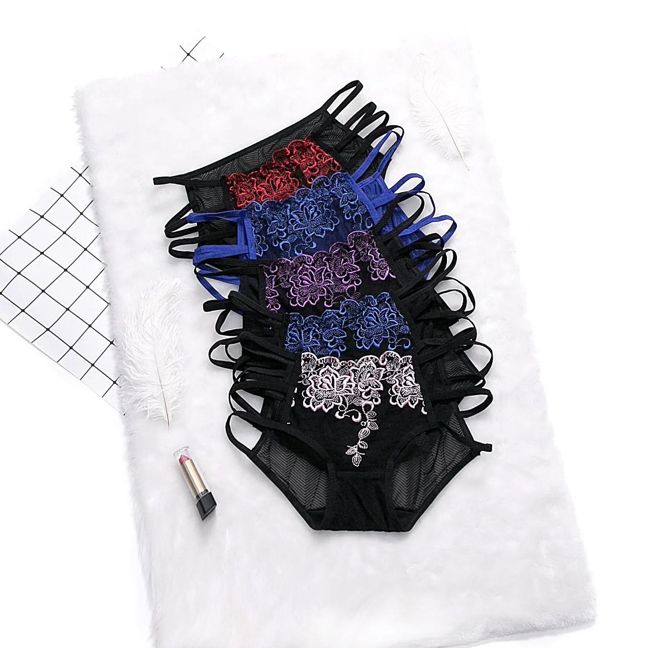 

Sexy Lace Panties Seamless Women Underwear Briefs Nylon Silk For Ladies Bikini Cotton Intimates String Transparent Lingerie