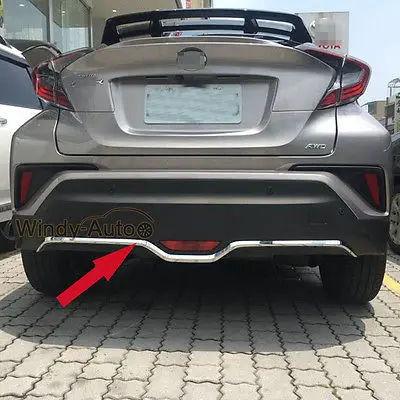 

Fit For Toyota CHR C-HR 2017 2018 Chrome ABS Rear Bumper Protector Cover Trim