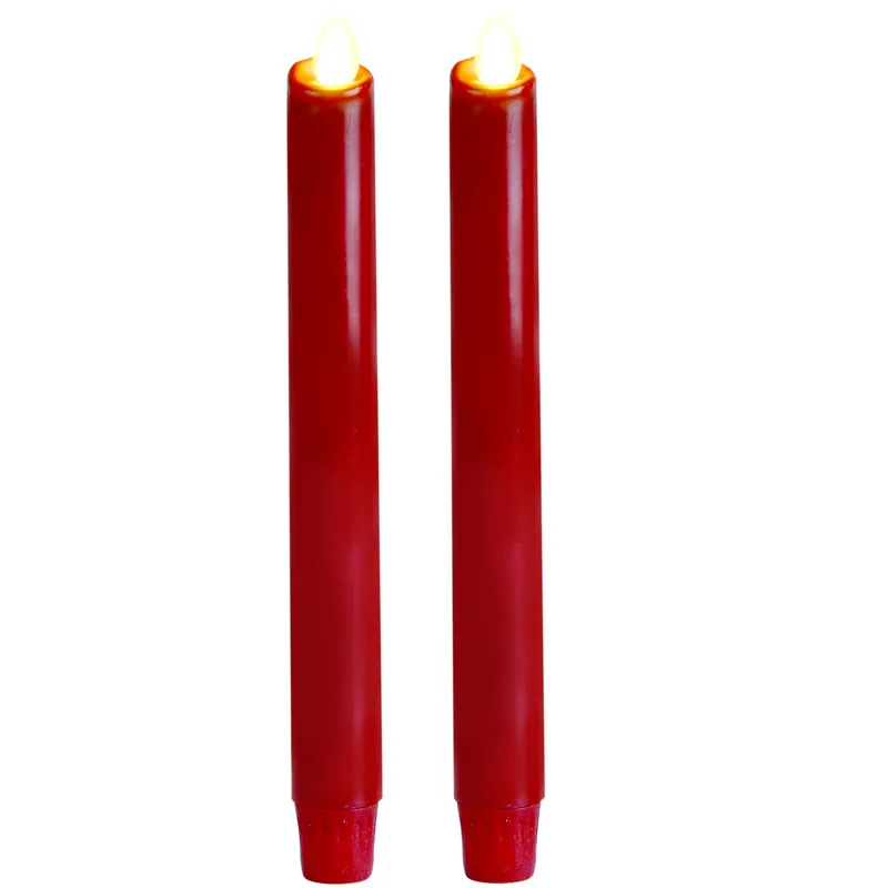 Flameless Taper Candle with Realistic Moving Wick Made By Real Wax In ...