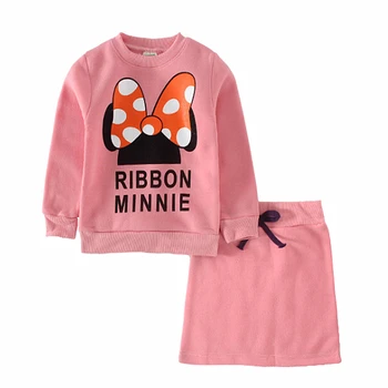 2019 baby clothes set Spring Girls clothing Minnie bow skirt suit children suit children suit wholesale children's skirt suits 5