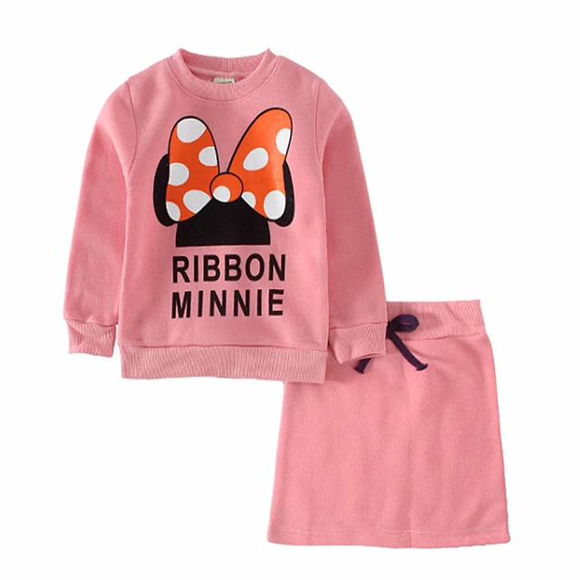 2019 baby clothes set Spring Girls clothing Minnie bow skirt suit children suit children suit wholesale children's skirt suits 5