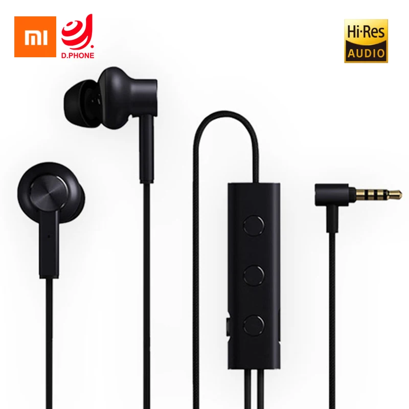 Гибридные наушники вкладыши Xiaomi Mi с активным шумоподавлением 3 5 мм ANC микрофоном