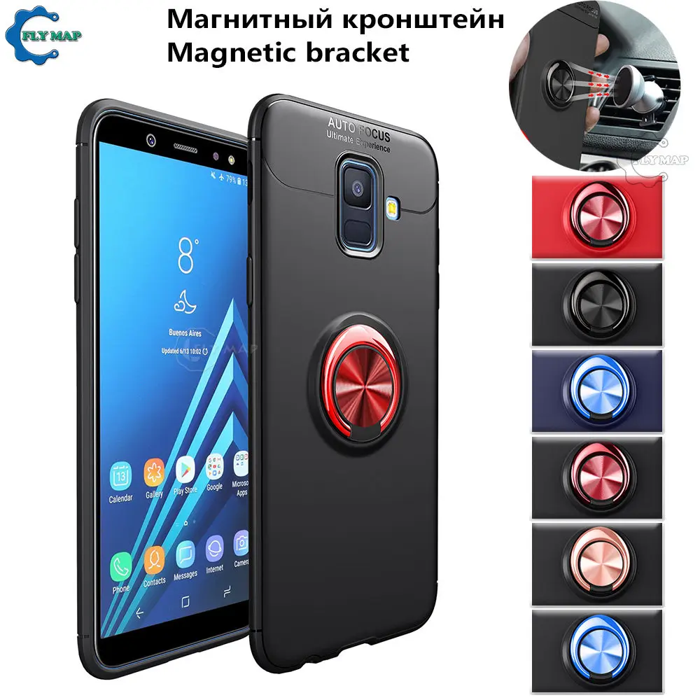 Soft Silicone Case for Samsung Galaxy A6 Plus 2018 SM-A605F SM-A605FN/DS Invisible Bracket Phone Cover Coque SM A605 A605F 6 a |