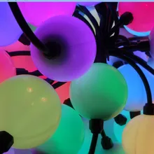 40 шт. 360 градусов 50 мм WS2821A DMX512 светодиодный пиксель Глобус; молочный шар, полный цвет; вход DC12V; 0,72 Вт