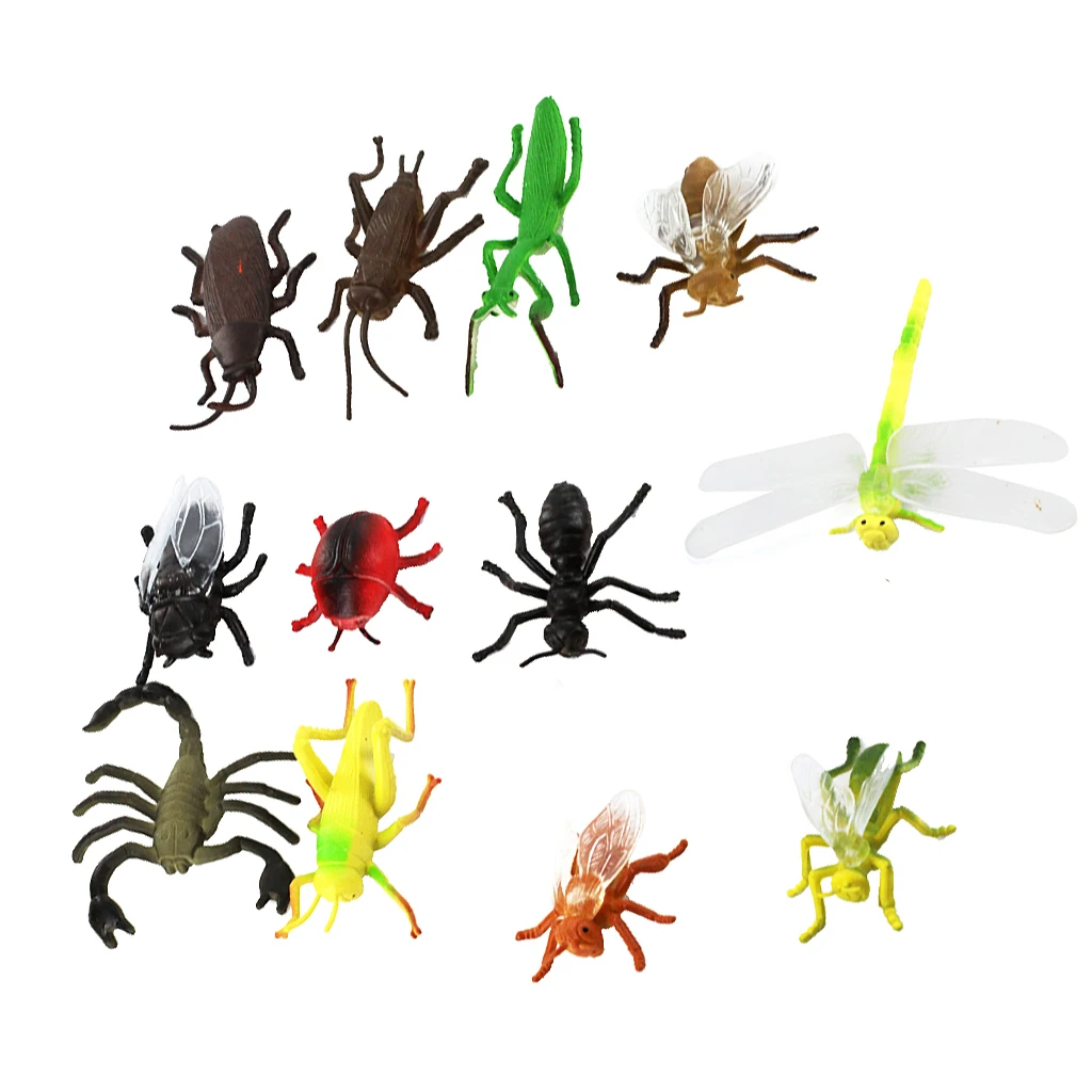 12 Assorted Plastic Insect Flying Bugs Animal PARTY BAG FILLER KIDS GIFT Toy