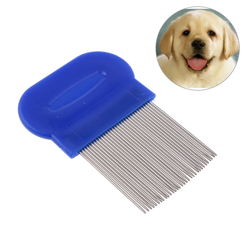 1X 6.5 * 9cm Pet Comb Professional Steel Grooming Comb Cleaning Hair
