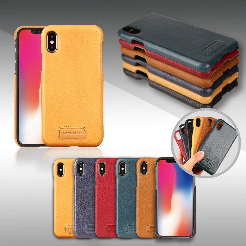 Pierre Cardin Luxury Ultra thin Genuine Leather Case For Apple iPhone