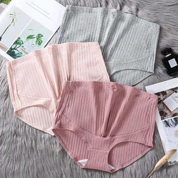 

5549# 1 PCs High Waist Adjustable Belly Cotton Maternity Panties with Lace Underwear Clothes for Pregnant Women Pregnancy Briefs