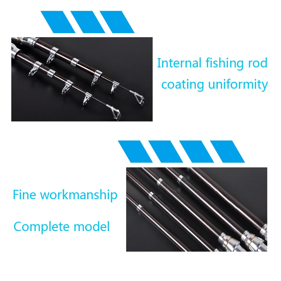 High Carbon Saltwater Telescopic Fishing Rod Superhard Ultra Light Rod Carbon 3