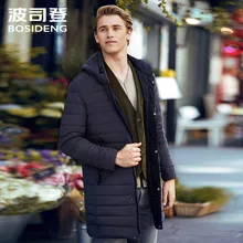 BOSIDENG куртка-пуховик на 90% утином пуху пуховое пальто с капюшоном Повседневная Верхняя одежда средней длины зимняя парка с пуговицами, высокое качество, B70131111