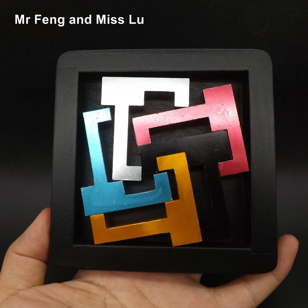 

Collection Aluminium Alloy Puzzle Model Vintage Puzzle Challenge Toy Game Brainteaser Wisdom Magic L Game