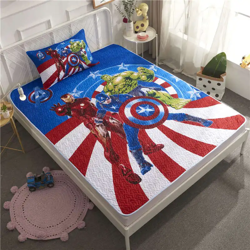 Us 31 99 20 Off The Avengers Captain America Printed Bedding Set Twin Size Bedspread Coverlets For Kids Bedroom Decoration Pillow Case Children In