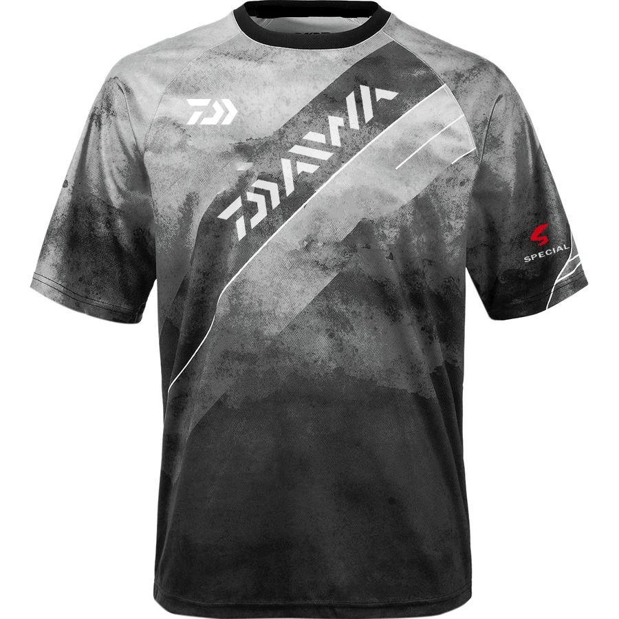 Летняя дышащая быстросохнущая футболка для рыбалки DAIWA, мужская спортивная футболка для гольфа, велоспорта, бега Coolmax, одежда для рыбалки