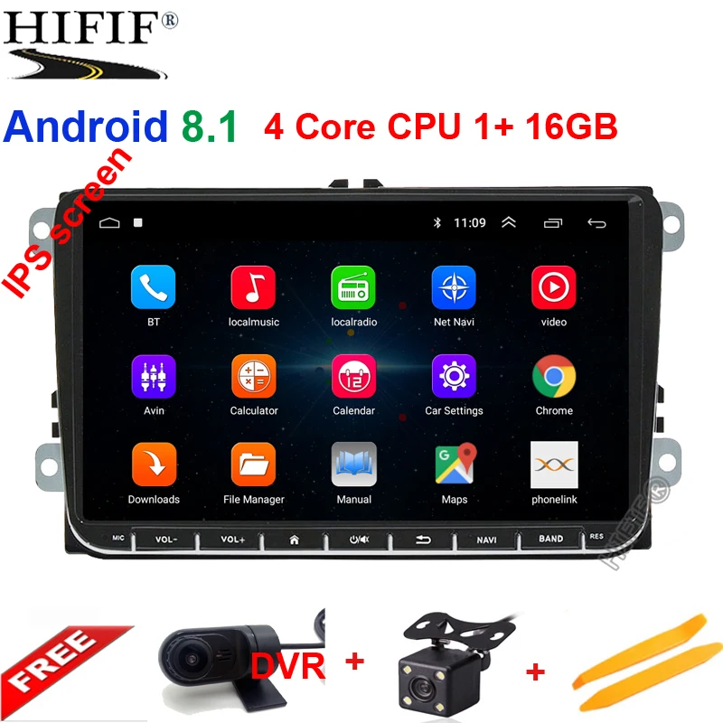 

9" Android 9.1 Car GPS Navigation for VW GOLF 5 ,6 Polo Passat b5, Jetta Tiguan Touran Skoda,seat,canbus,steering wheel