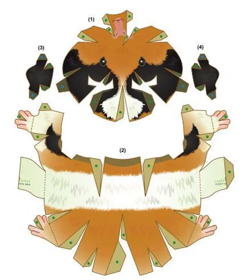 Хомяк из бумаги схема