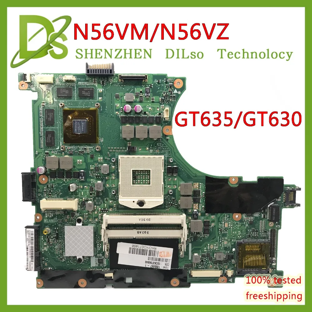

KEFU N56VM motherboard For ASUS N56VM N56VB N56VvV N56VJ N56VZ Laptop motherboard REV2.0 N56VM GT630M 2G support I7 original