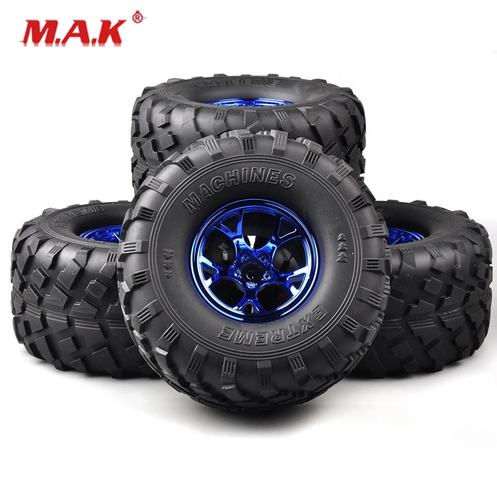 

3004B 4 Pce/Set Bigfoot Monster Ruber Tires and Wheel Rims with 12mm Hex fit 1:10 Scale HSP HPI Racing Car Model Accessories