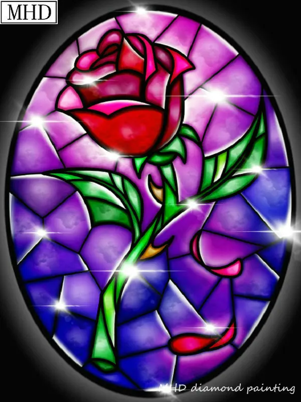 

5d diy diamond painting rose mosaic square 3D diamond embroidery 100% resin rhinestone home decoration kit