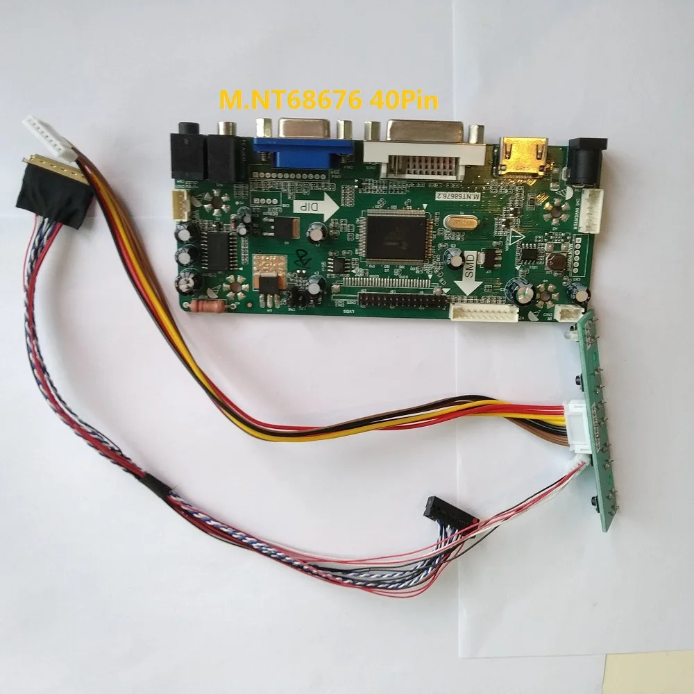 

Kit for B156XW01 V2 40pin M.NT68676 DVI HDMI Monitor Panel LCD VGA 1366*768 AUO Display Controller board LED DIY 15.6