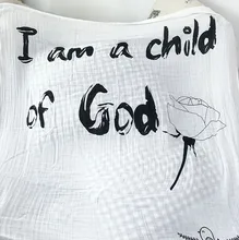 Multifunctional Words letter design 100% organic cotton Muslin swaddle, Newborn Baby Bath Towel ,baby Swaddle Blanket