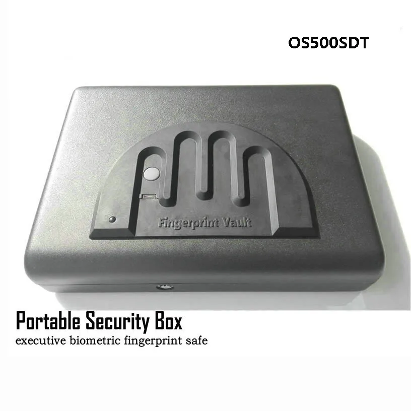 Portable Fingerprint Safe Box Solid Steel Security Key Lock Safes For