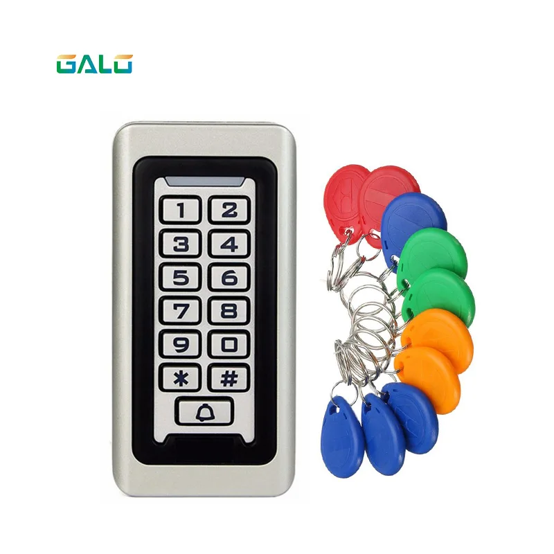 

IP68 Waterproof Outdoors Use Metal Stainless steel Reader 2000Users WG input and output security RF Access Control Keypad