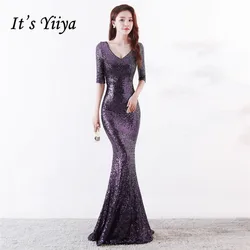 Es Yiiya Vestidos de Noche Sexy con Lentejuelas con Cuello en V Medias Mangas Vestidos de Fiesta Royal Verde Rosa sin Espalda Cremallera Espalda Vestido de Fiesta C173 Es Yiiya Vestidos de Noche Sexy con Lentejuelas con Cuello en V Medias Mangas Vestidos de Fiesta Royal Verde Rosa sin Espalda Cremallera Espalda Vestido de Fiesta C173