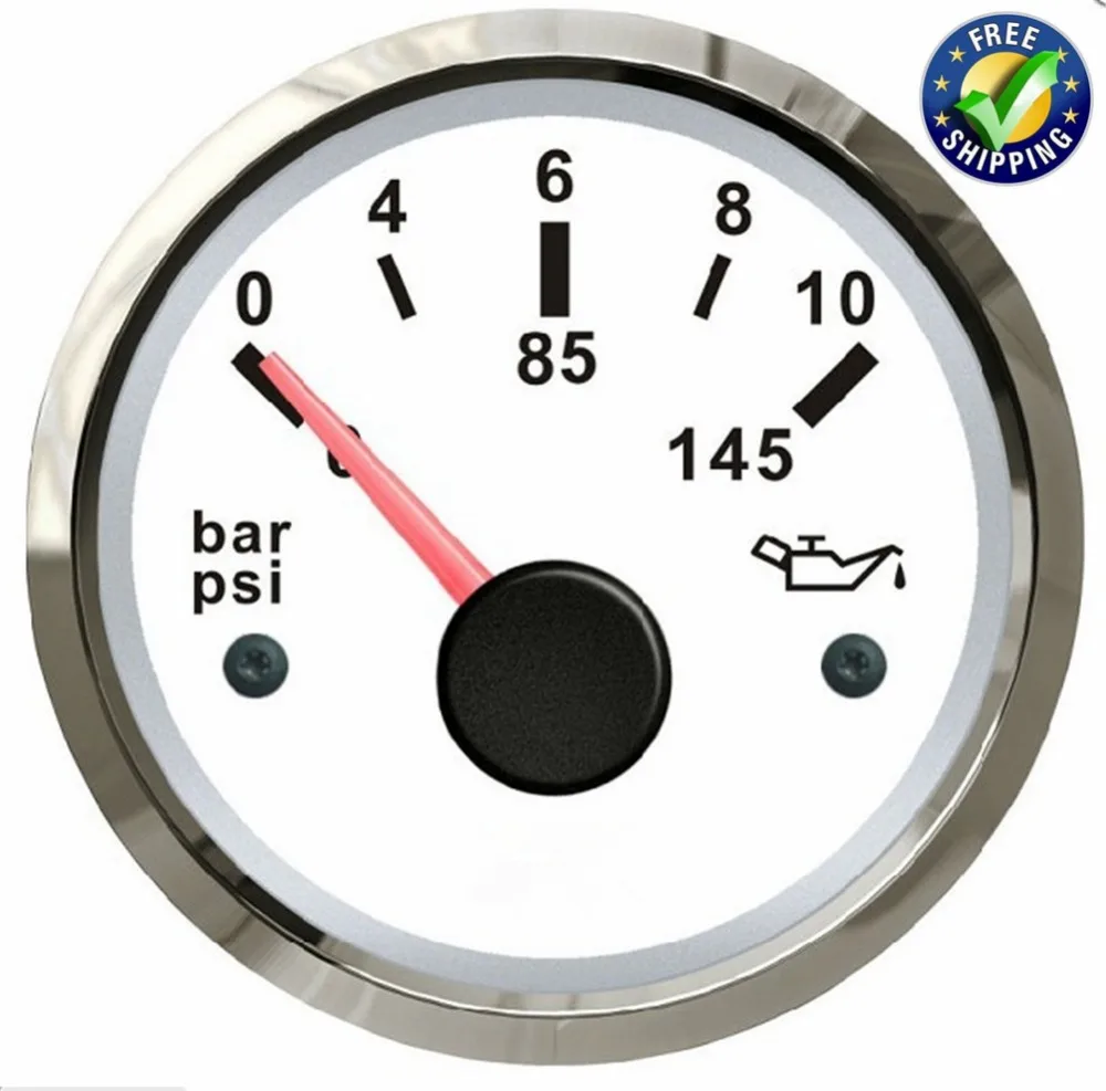 1pc 52mm Pointer Type Engine Oil Pressure Gauge Modification 0 10Bar