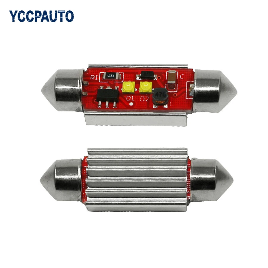 

YCCPAUTO Festoon LED Light Cree Chips Canbus Car Auto Led Dome Reading Light License Plate lamp 36mm 39mm 42mm 6000K 5W