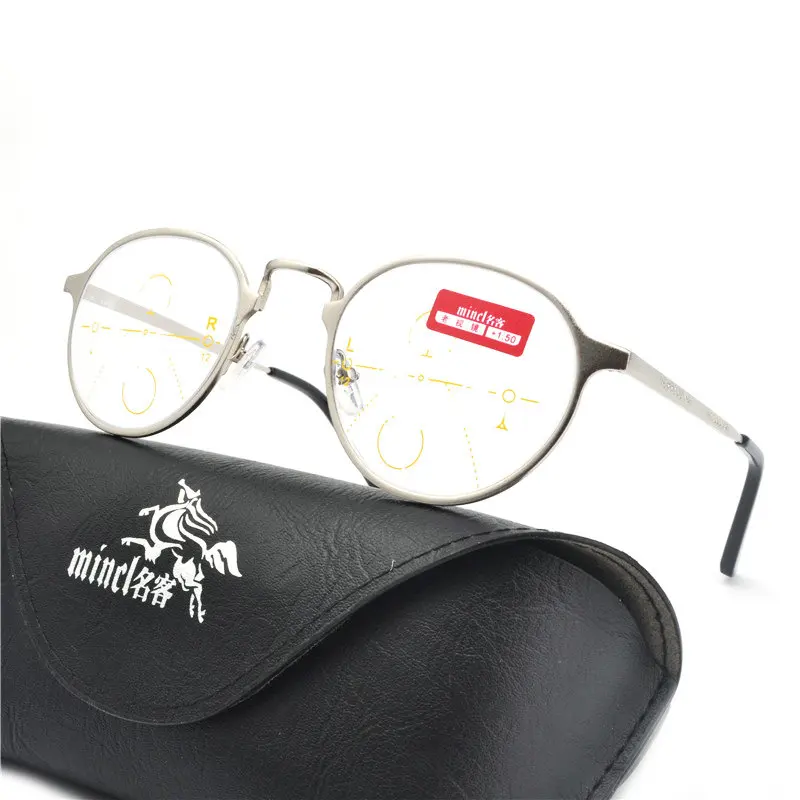 

MINCL/Popular Black Progressive Multifocal Reader See Far And Near Reading Eyeglasses Bifocal Presbyopia Glasse Anti-fatigue FML