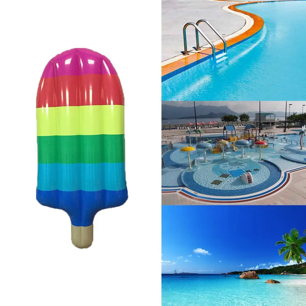 

Inflatable Floating Row Popsicle Shape Adult Summer Swim Water Toy Multicolor