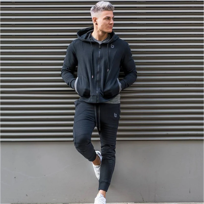 Mens tracksuit Set Joggers Suits Male (19)