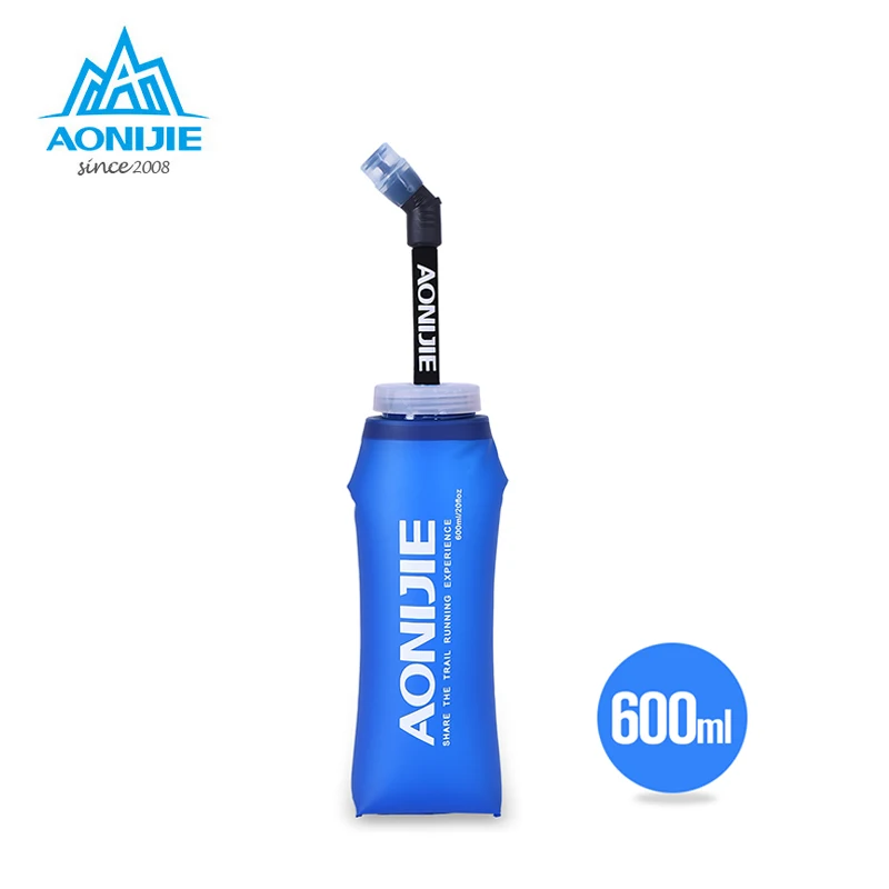 AONIJIE Sports BPA Free складной, сворачивающийся мягкий мешок для воды чайник-фляга колба гидратация пакет мочевого пузыря с длинной трубочкой