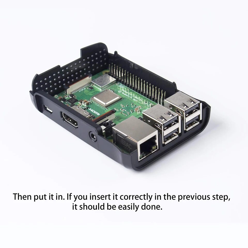 Чехол для Raspberry Pi 2/3 с охлаждающим вентилятором Model B Plus + прозрачный закрытый