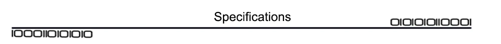 Specifications