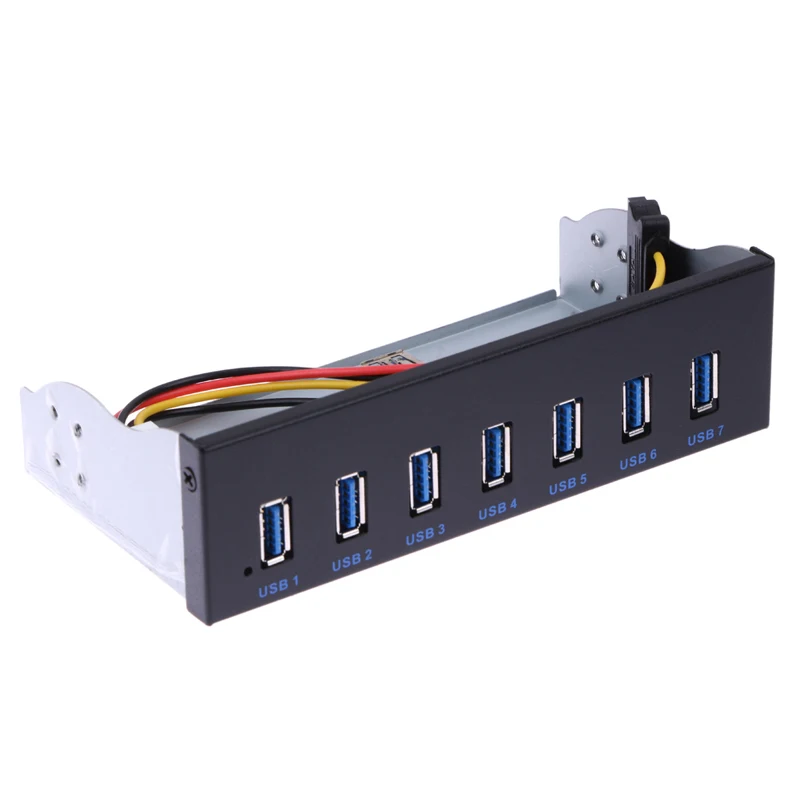 USB 3 0 концентратор 7 портов 5 Гбит/с 25 &quotCD ROM диск отсек CD Передняя панель для