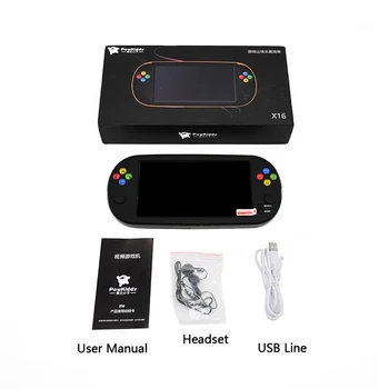 

2018 7 inch Portable Game Console Handheld with 1500 free retro mini games for neogeo arcade video game for snes 16 bit console