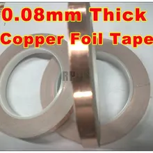 1x9 мм* 30 м* 0.08 мм толщиной проводящего Экранирование Медь Фольга Клейкие ленты, трансформатор EMI Экранирование