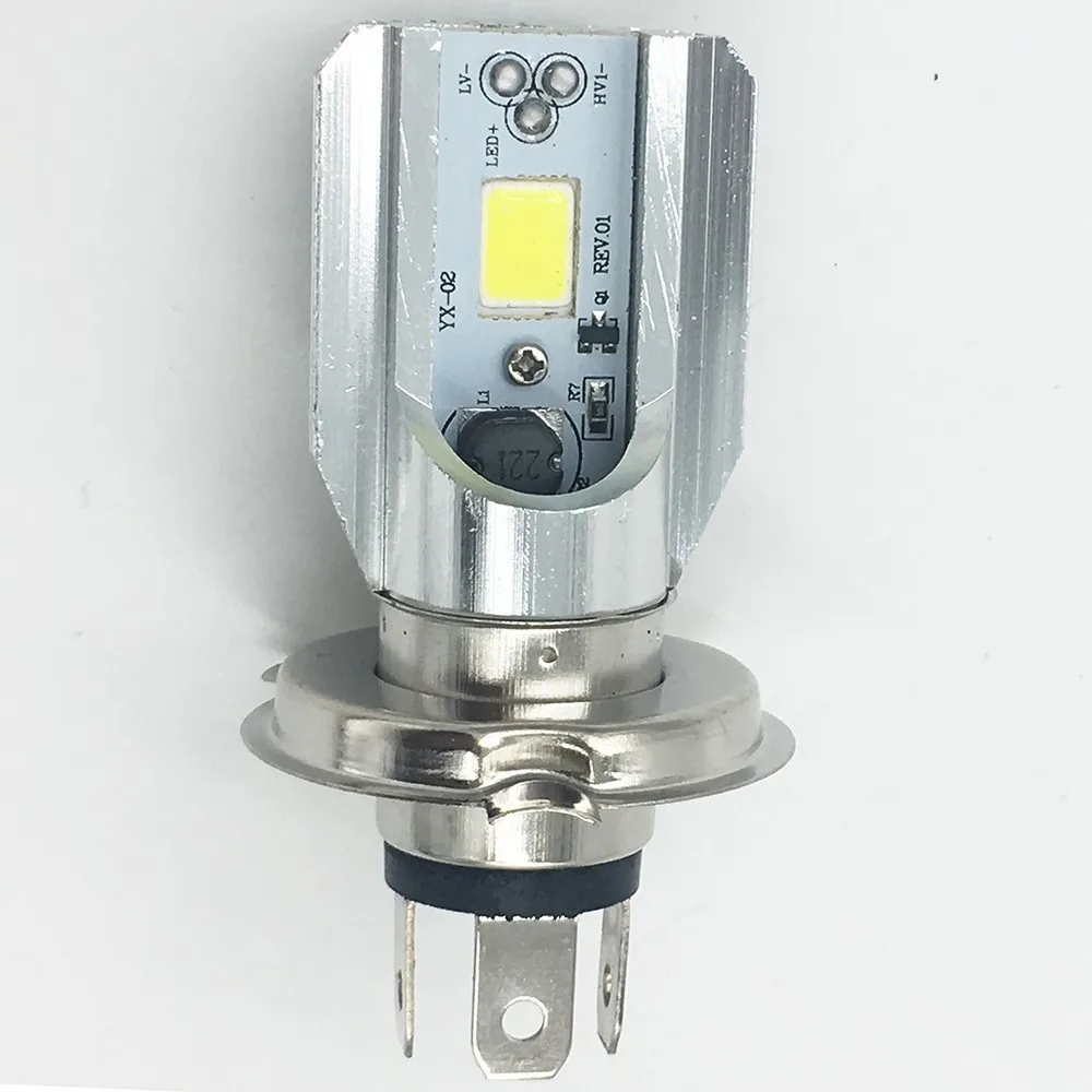Светодиодные лампочки H4 для мотоцикла фара Cob 1000LM BA20D H6 H/L лампа скутера