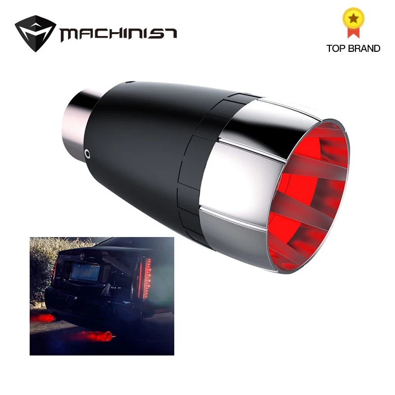 

1pc Universal Car Auto Rear Spitfire Tail Throat sports car Exhaust Pipe Modified sound wave tail mouth LED tail throat