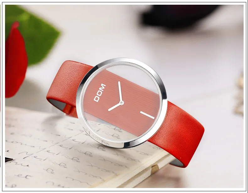 Feminino de Luxo Pulseira de Couro Esportivo e Casual para Senhoras e Mulheres Relógio de 30mm de Quartzo Relógio Moderno Impermeável Genuíno Elegantes Dom 20 High Quality Relógios