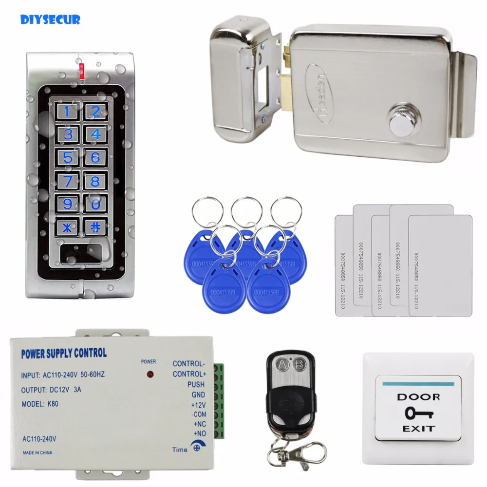DIYSECUR водонепроницаемый полный 125 кГц RFID металлическая клавиатура система